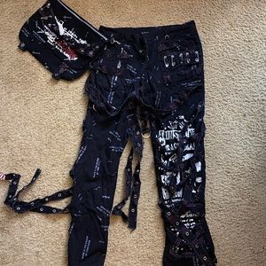 Rave pants with matching fanny pack.